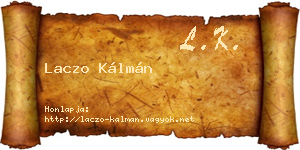 Laczo Kálmán névjegykártya