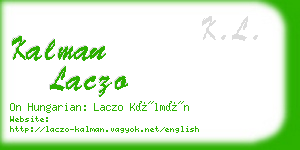 kalman laczo business card